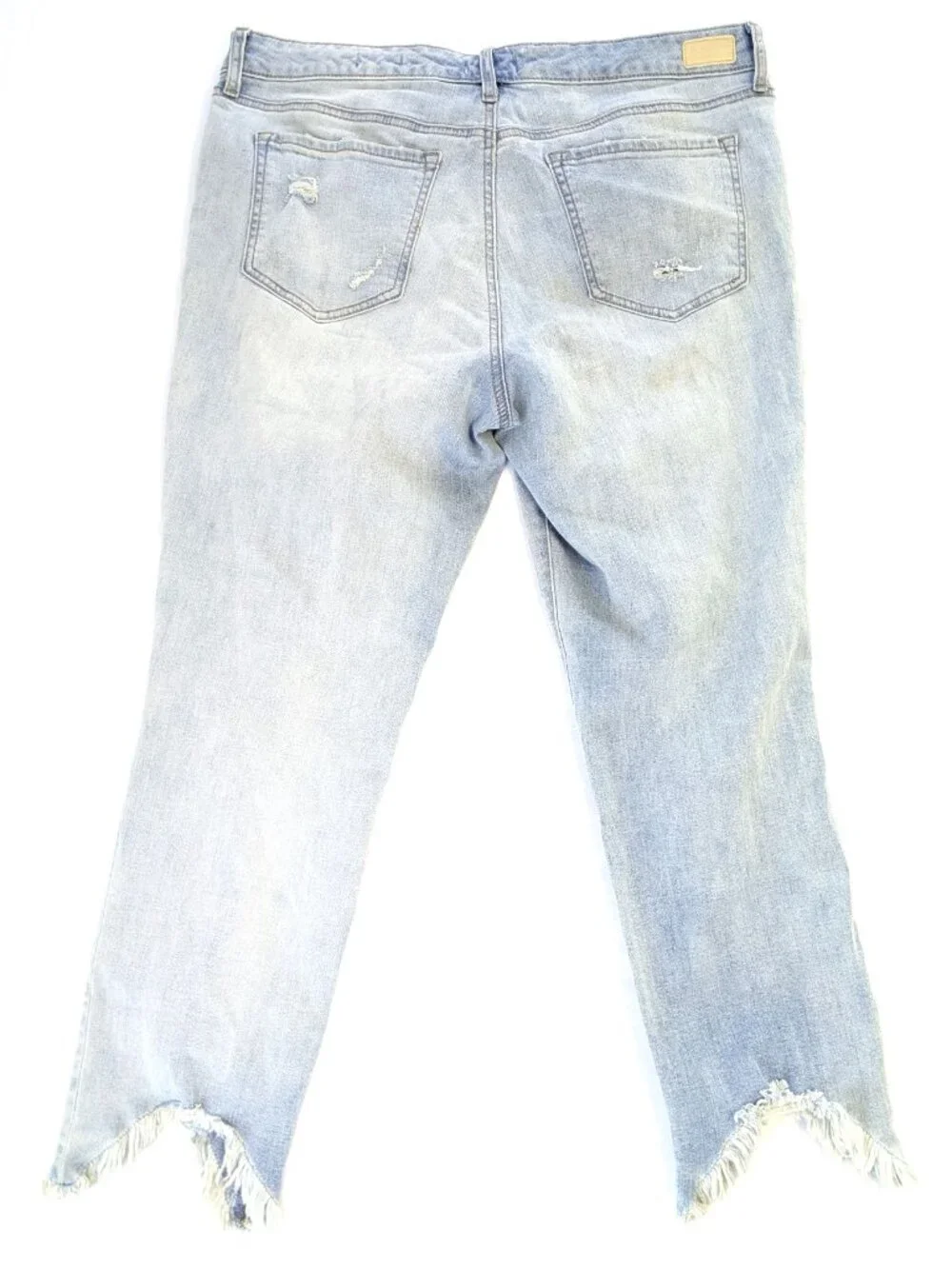 Sofia Vergara Bagi Boyfriend Jeans - Women's 12 - Distressed with Sharkbite Hem - Picture 7 of 8